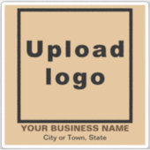 Lage am hellbraunen Platz Vinyl Aufkleber (Vorderseite)