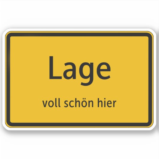 Lage Aufkleber Sticker Autoaufkleber (Vorderseite)