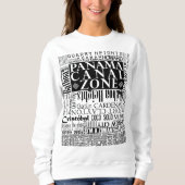 Lage des Panamakanals in Weiß Sweatshirt (Vorderseite)