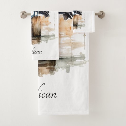 Lage des Pelikans Badhandtuch Set (Insitu)