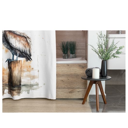 Lage des Pelikans Duschvorhang