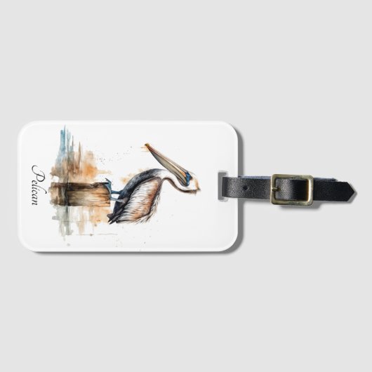 Lage des Pelikans Gepäckanhänger (Vorderseite (Horizontal))