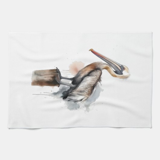 Lage des Pelikans Geschirrtuch (Horizontal)
