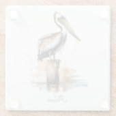 Lage des Pelikans Glasuntersetzer (Rückseite)