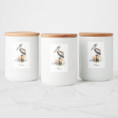 Lage des Pelikans Lebensmitteletikett (Flaschen)