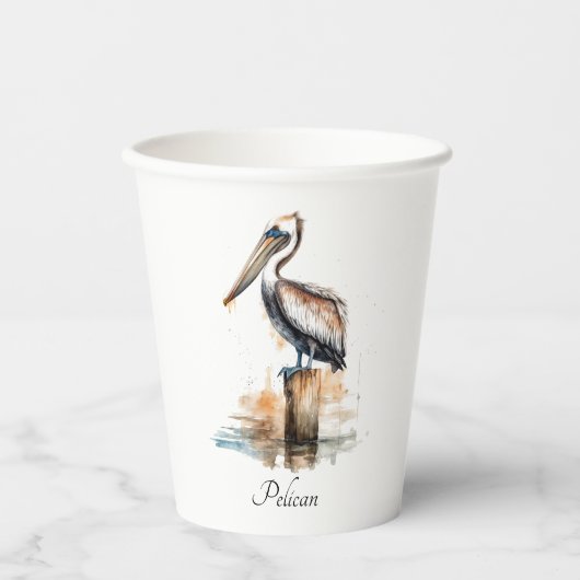 Lage des Pelikans Pappbecher (Vorderseite)