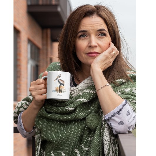 Lage des Pelikans Zweifarbige Tasse