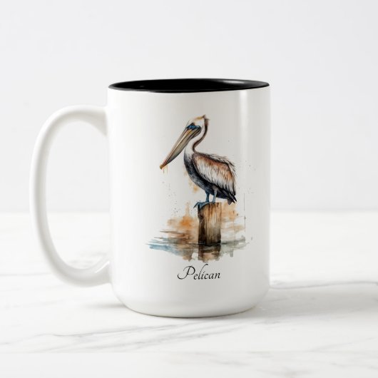 Lage des Pelikans Zweifarbige Tasse (Links)