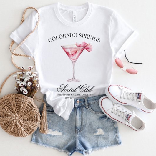 Lage des Social Club Pink Junggeselinnen-Abschieds T-Shirt