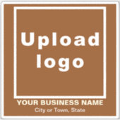 Lage des Unternehmens auf dem Vinyl-Aufkleber auf Aufkleber (Vorderseite)