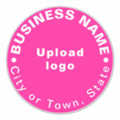 Lage des Unternehmens in rosa, großes Runder Vinyl Aufkleber (Vorderseite)