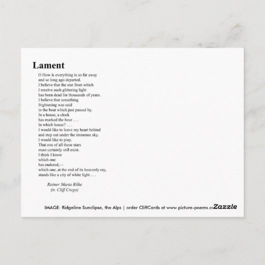 LAGE POSTKARTE (Rückseite)