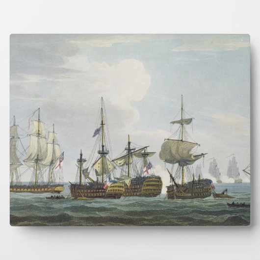 Lage von HMS Temeraire bei der Schlacht von Trafal Fotoplatte (Vorderseite)