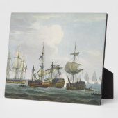 Lage von HMS Temeraire bei der Schlacht von Trafal Fotoplatte (Seite)