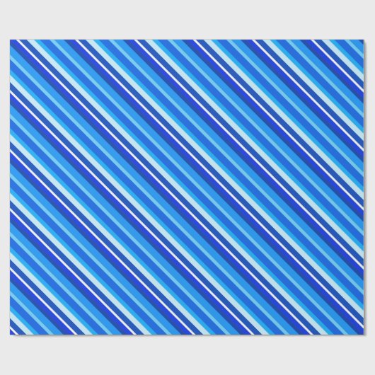 Lagen-Candy-Streifen - Kobalt und blass Geschenkpapier (Flach)