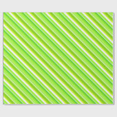 Lagen, feine Streifen - kalk grün und weiß Geschenkpapier (Flach)