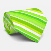 Lagen, feine Streifen - kalk grün und weiß Krawatte (Gerollt)