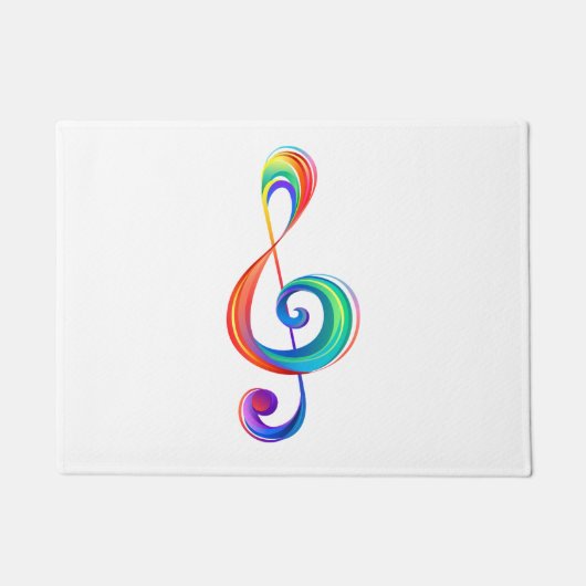 Lagen-Regenbogendreieck Fußmatte (Vorderseite)