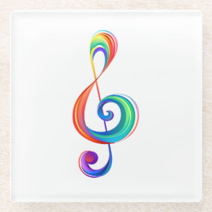 Lagen-Regenbogendreieck Glasuntersetzer