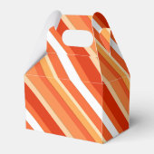 Lagen-Süßwaren-Streifen - orange und weiß Geschenkschachtel (Rückseite)