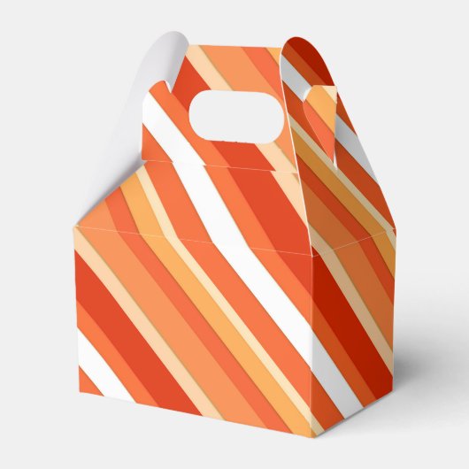 Lagen-Süßwaren-Streifen - orange und weiß Geschenkschachtel (Rückseite)