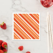 Lagen-Süßwaren-Streifen - orange und weiß Serviette (Beispiel)
