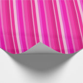 Lagen-Süßwaren-Streifen - Rosa und Fuchsia Geschenkpapier (Ecke)