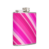 Lagen-Süßwaren-Streifen - rosa und fuchsienfarben Flachmann (Rechts)