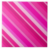 Lagen-Süßwaren-Streifen - rosa und fuchsienfarben Fliese (Vorderseite)