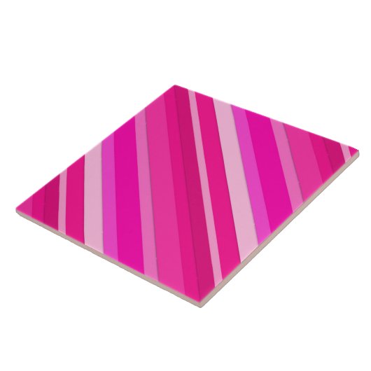 Lagen-Süßwaren-Streifen - rosa und fuchsienfarben Fliese (Seite)