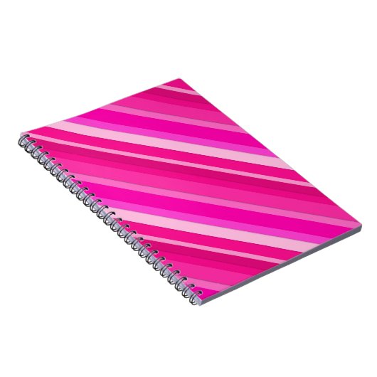 Lagen-Süßwaren-Streifen - rosa und fuchsienfarben Notizblock (Rechte Seite)