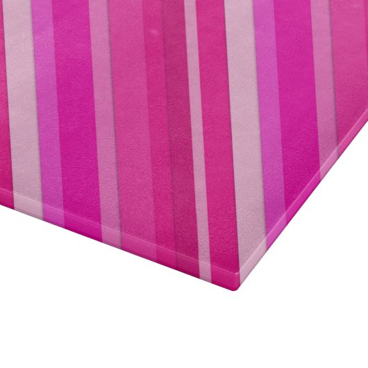 Lagen-Süßwaren-Streifen - rosa und fuchsienfarben Schneidebrett (Ecke)