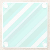 Lagen, türkis und weiß glasuntersetzer (Rückseite)