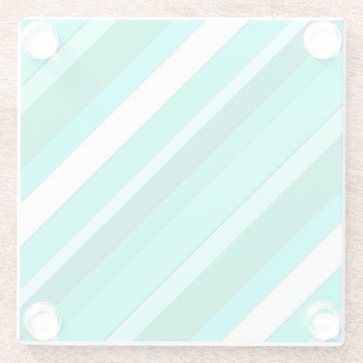 Lagen, türkis und weiß glasuntersetzer (Rückseite)