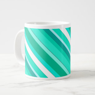 Lagen, türkis und weiß Jumbo-Tasse