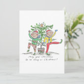 Lager als Weihnachten Einladung (Stehend Vorderseite)