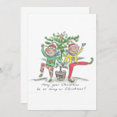 Lager als Weihnachten Einladung (Vorne/Hinten)