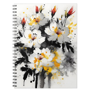 Lager - Aquarellblumen Notizblock