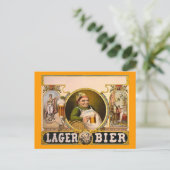 Lager Bier - Das gesunde Getränk! Vintage Ad Postkarte (Stehend Vorderseite)