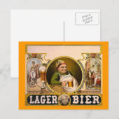 Lager Bier - Das gesunde Getränk! Vintage Ad Postkarte (Vorne/Hinten)
