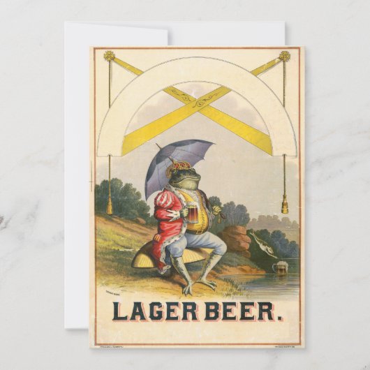 Lager-Bier-Vintage-Werbung (Vorderseite)