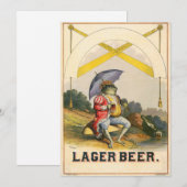 Lager-Bier-Vintage-Werbung (Vorne/Hinten)