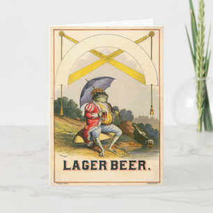 Lager-Bier-Vintage-Werbung Karte