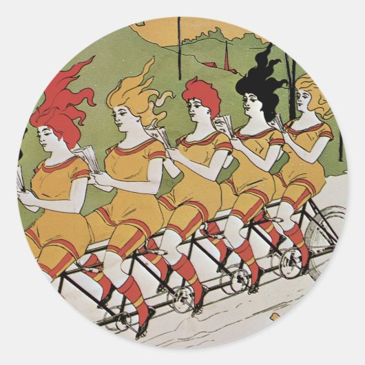 Lager Fahrradposter Runder Aufkleber (Vorderseite)