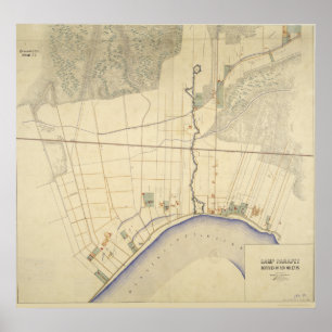 Lager-Geländer-Louisiana-Karte 1863-64 Poster