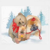 LAGER-GESCHENKE Chow-Chow u. Bärn-Größen der Fleecedecke (Vorderseite (Horizontal))