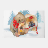 LAGER-GESCHENKE Teddybear und Größen Chow-Chow Fußmatte (Vorderseite)