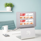 Lager im Wald nicht die Verlassen Strecke Aufkleber (Laptop auf Schreibtisch)