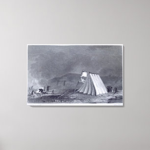 Lager in Browell Bucht am 15. Juli 1826 von 'N Leinwanddruck