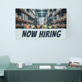 Lager JETZT HIRING Banner Customizable Logistics (Messeveranstaltung)